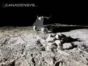 Robotic Rover on the surface of the moon.